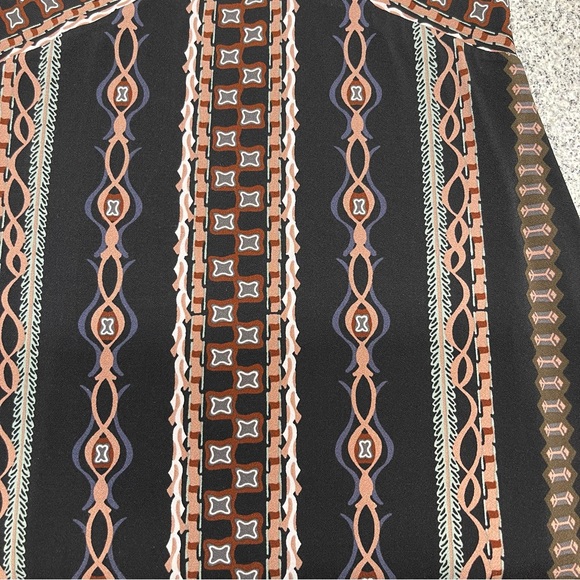 Free People Stella Midi Dress Boho Chic Long Sleeve Geometric Print Size M - Picture 3 of 12